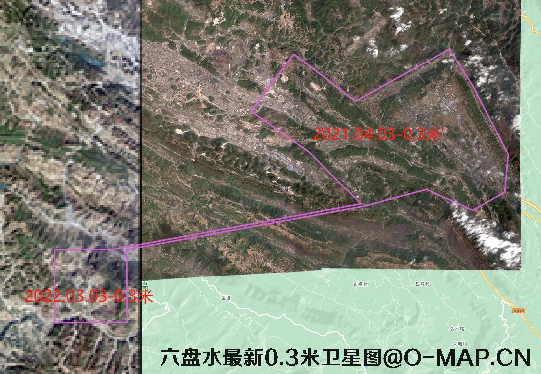 贵州省六盘水最新0.3米卫星影像图