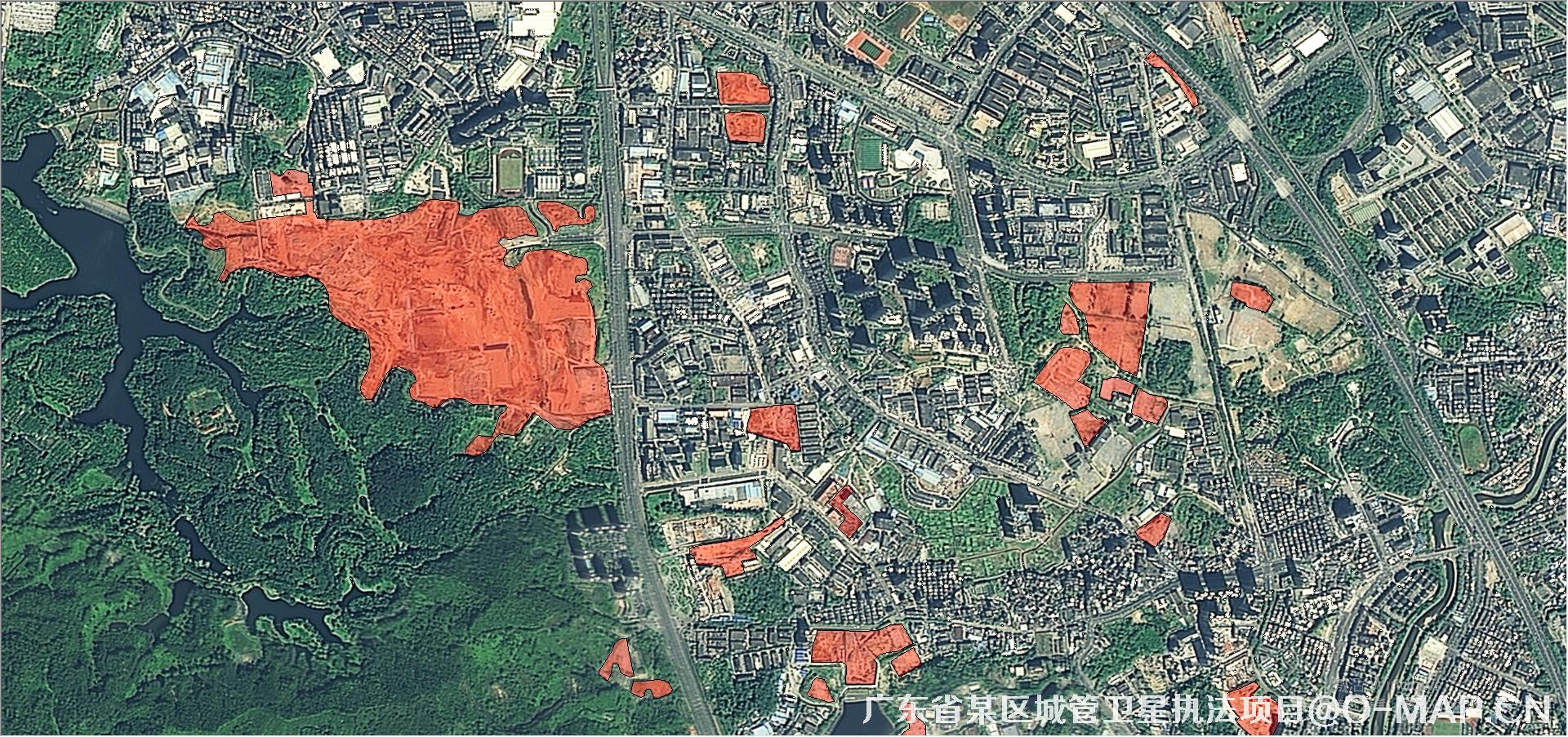 广东城管卫星执法项目裸土图斑提取