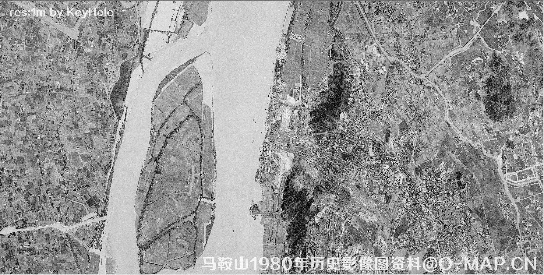 安徽省马鞍山市1980年历史影像图资料