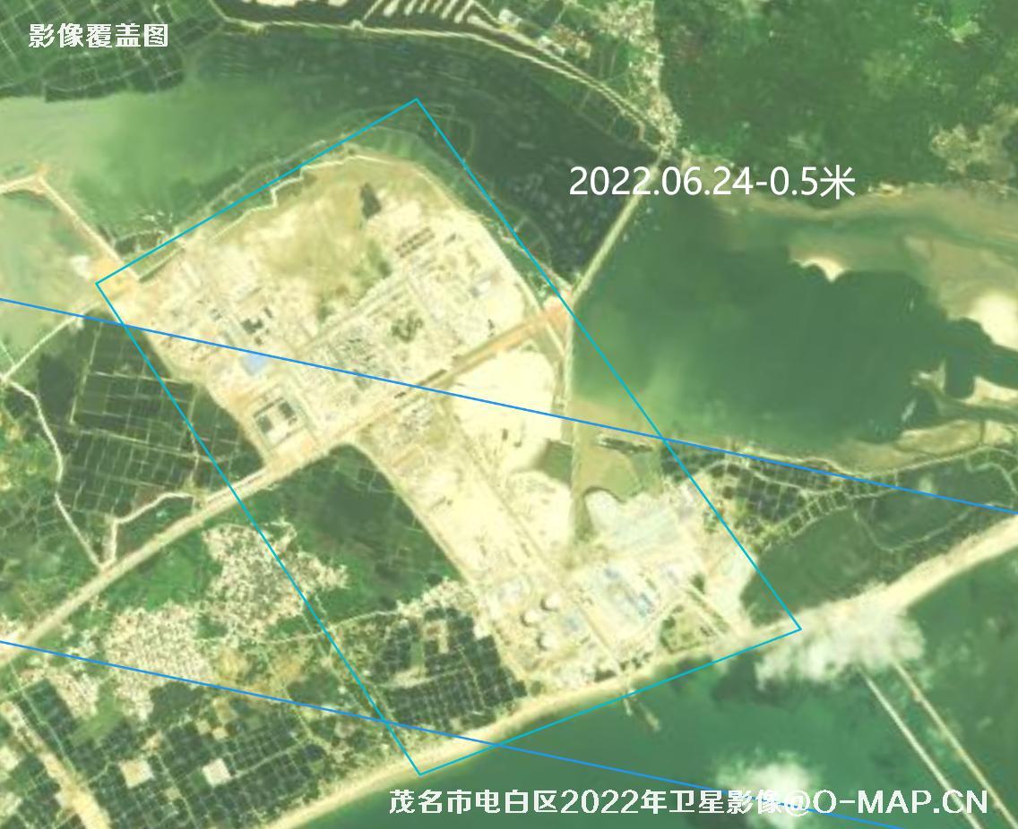 广东省茂名市电白区2020年到2023年历年高清卫星影像图