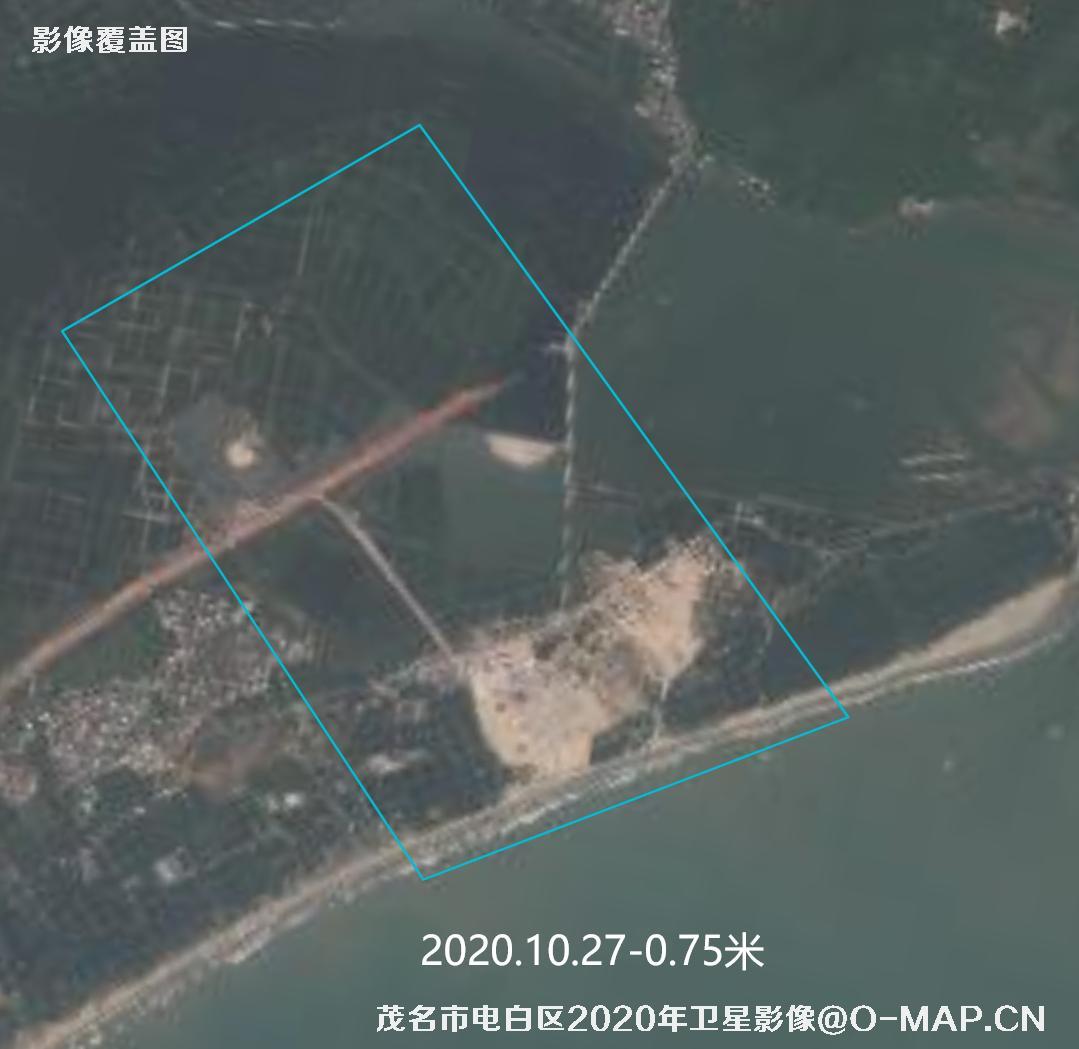 广东省茂名市电白区2020年到2023年历年高清卫星影像图