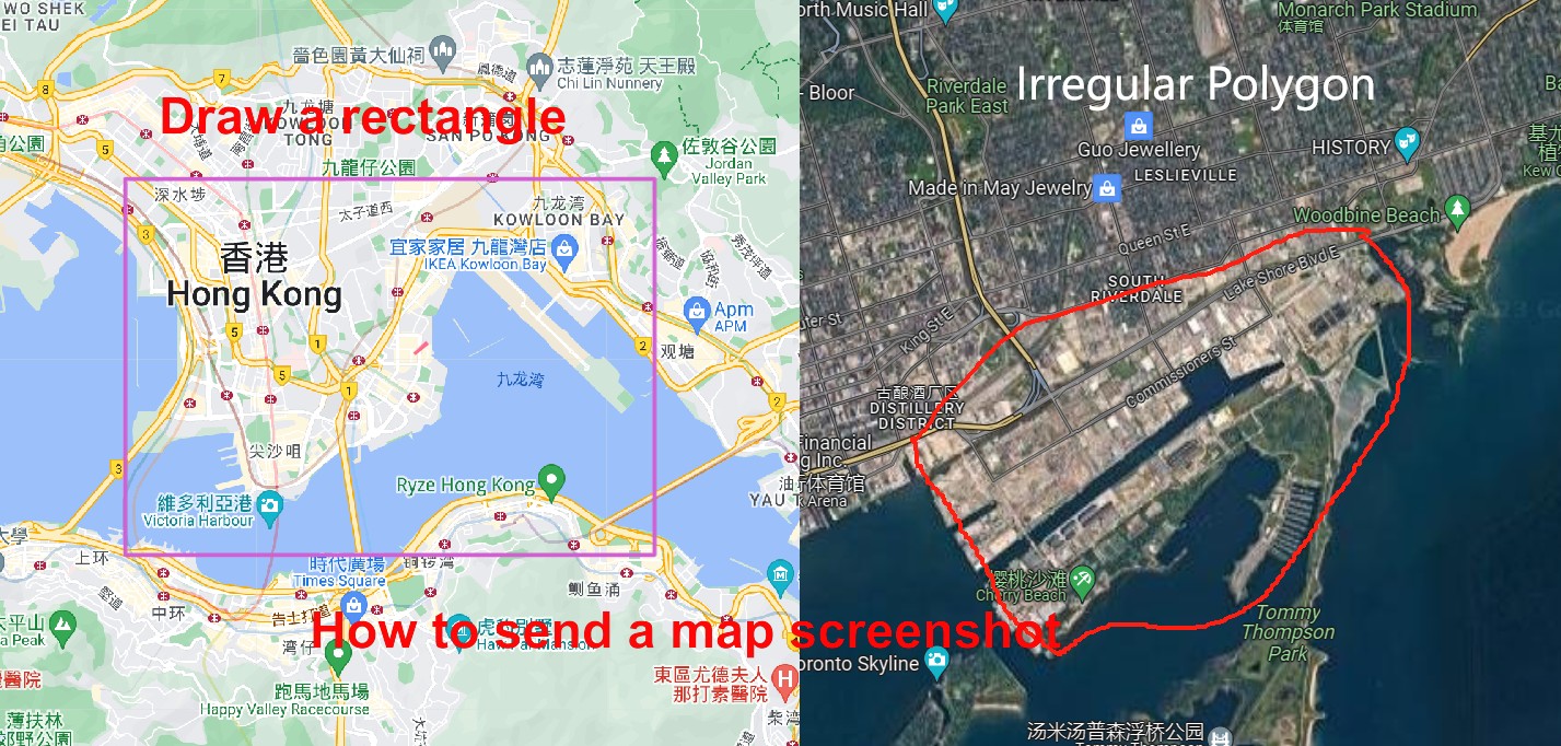 how to send a map screenshot