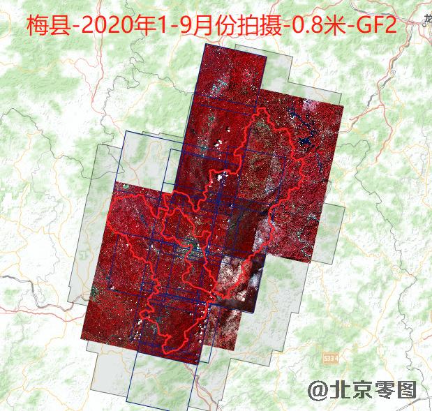 梅州市卫星影像查询结果