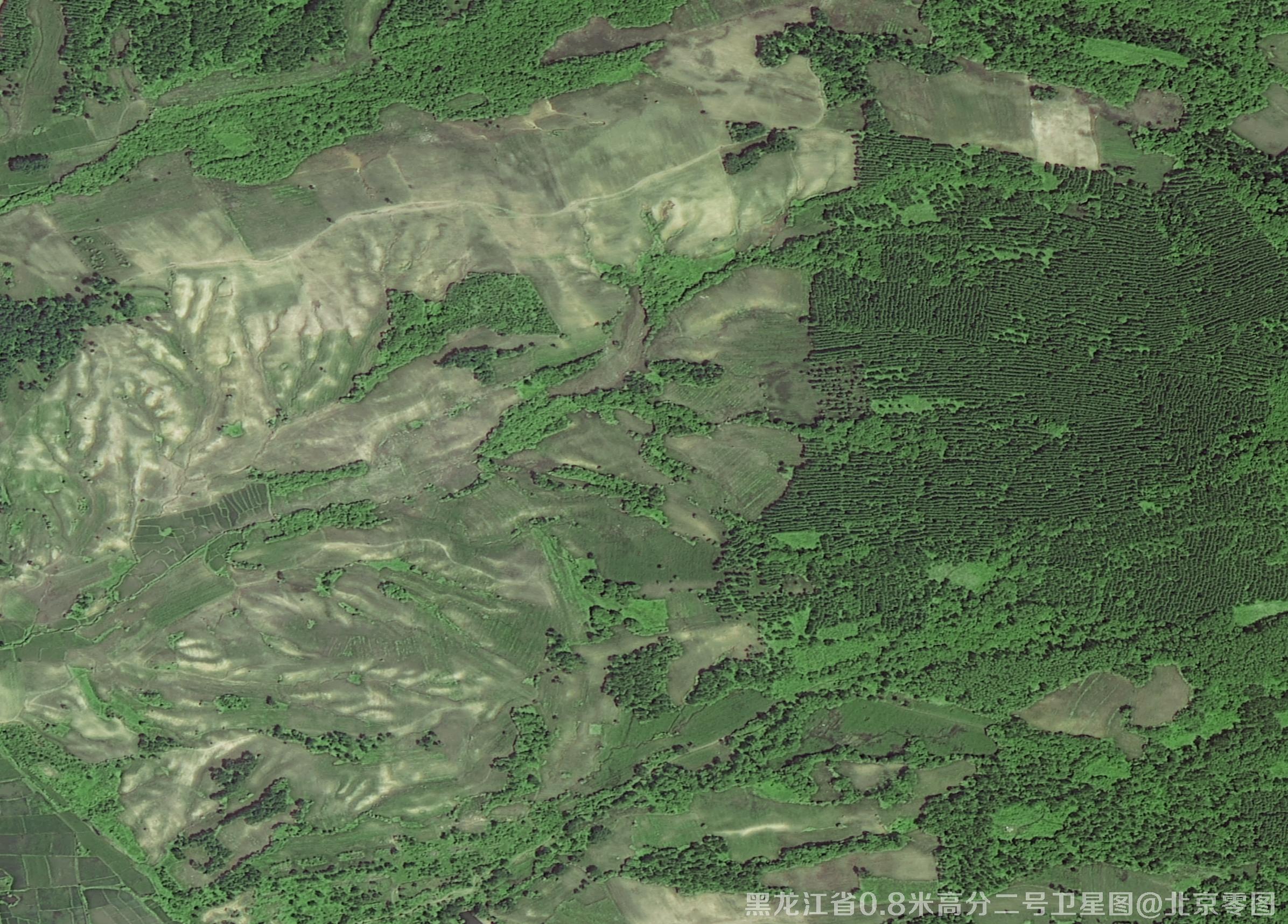 黑龙江五常市0.8米高分二号卫星图