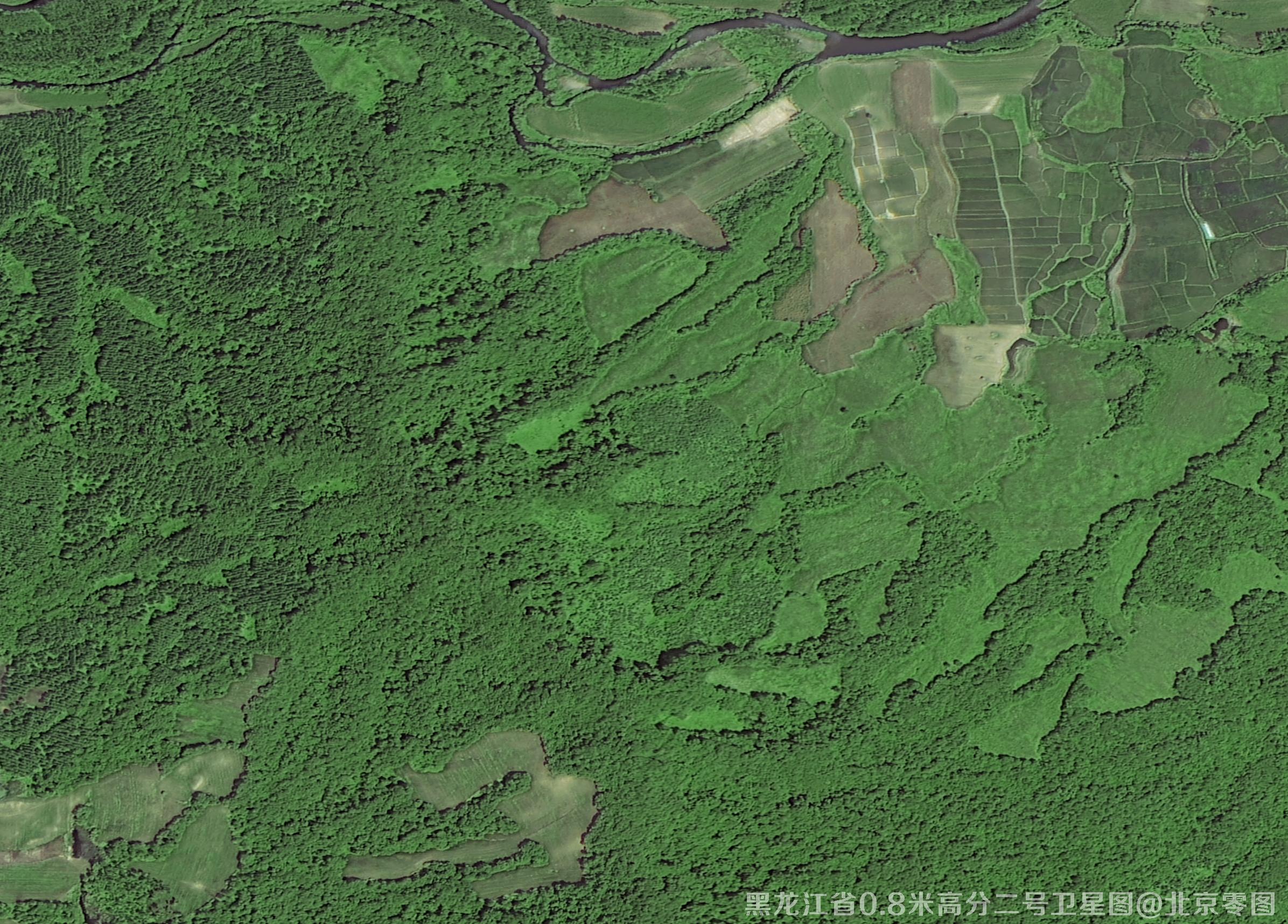 黑龙江五常市0.8米高分二号卫星图
