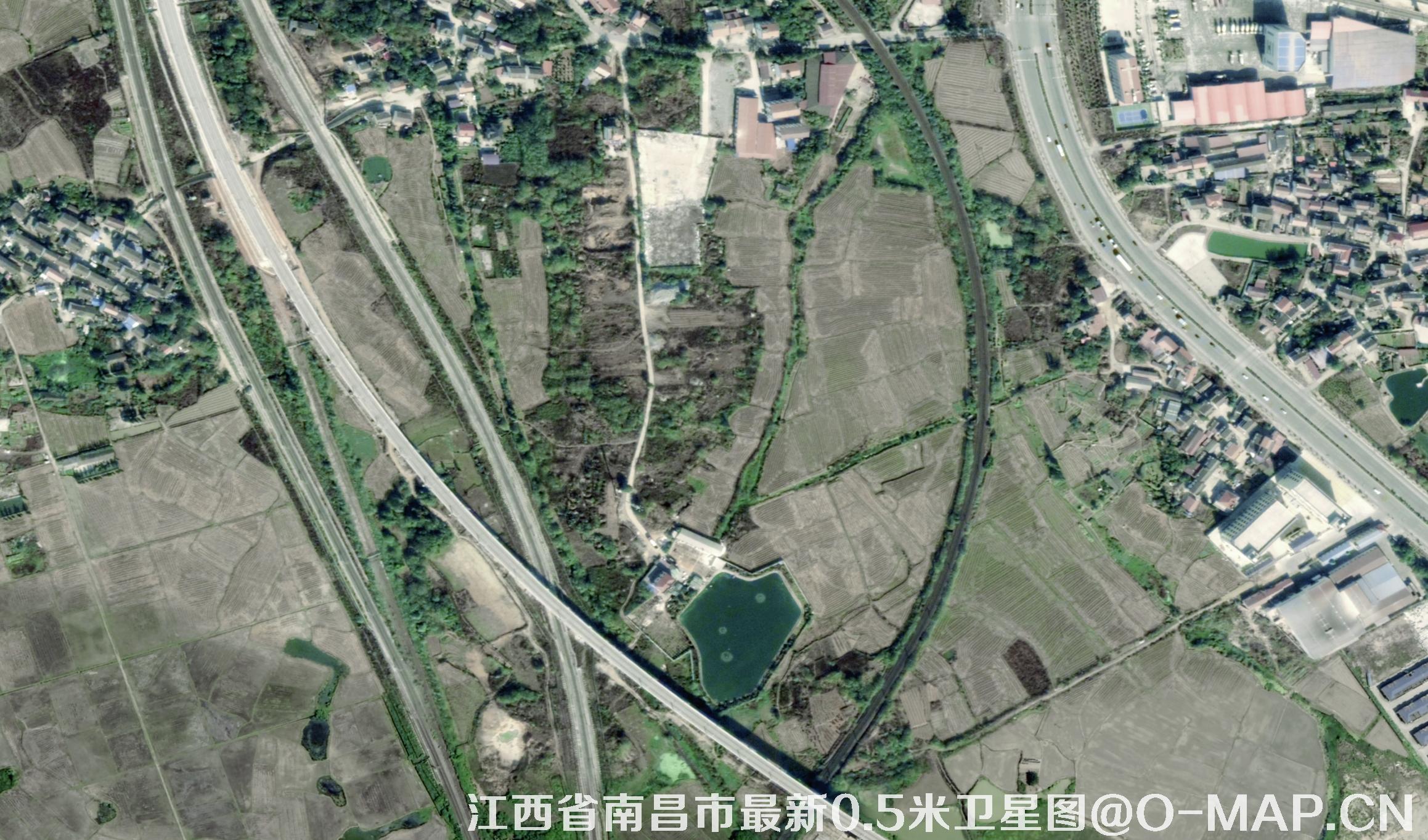 0.5米遥感卫星拍摄的江西省南昌市