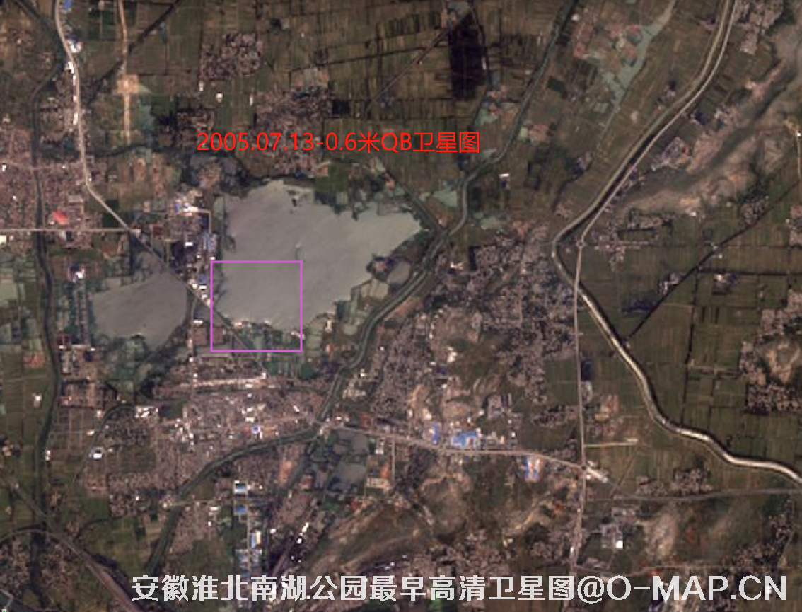 安徽省淮北南湖公园最早高清卫星图