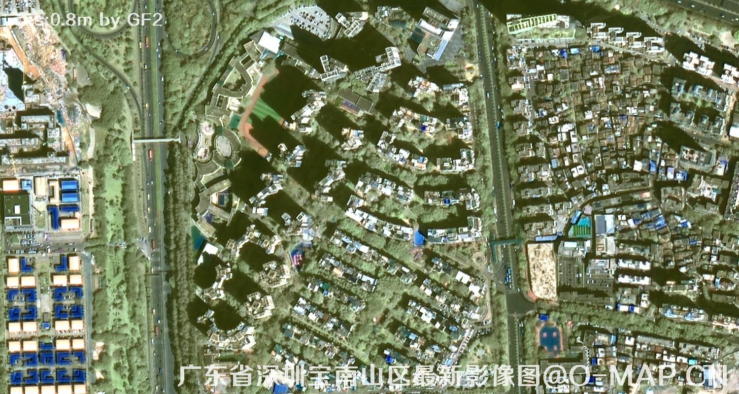 广东省深圳宝南山区最新影像图