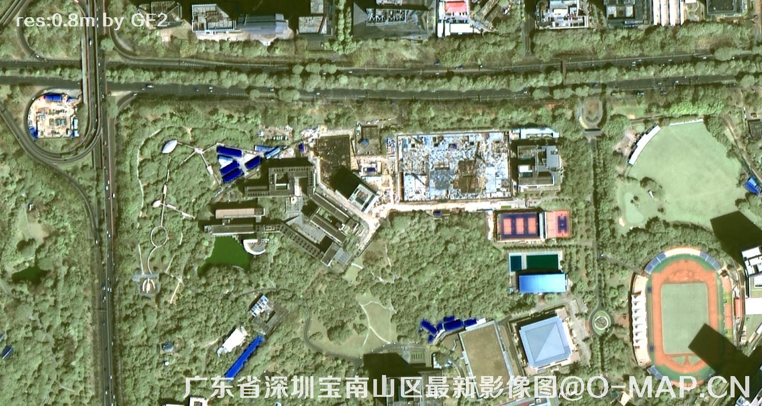 广东省深圳宝南山区最新影像图