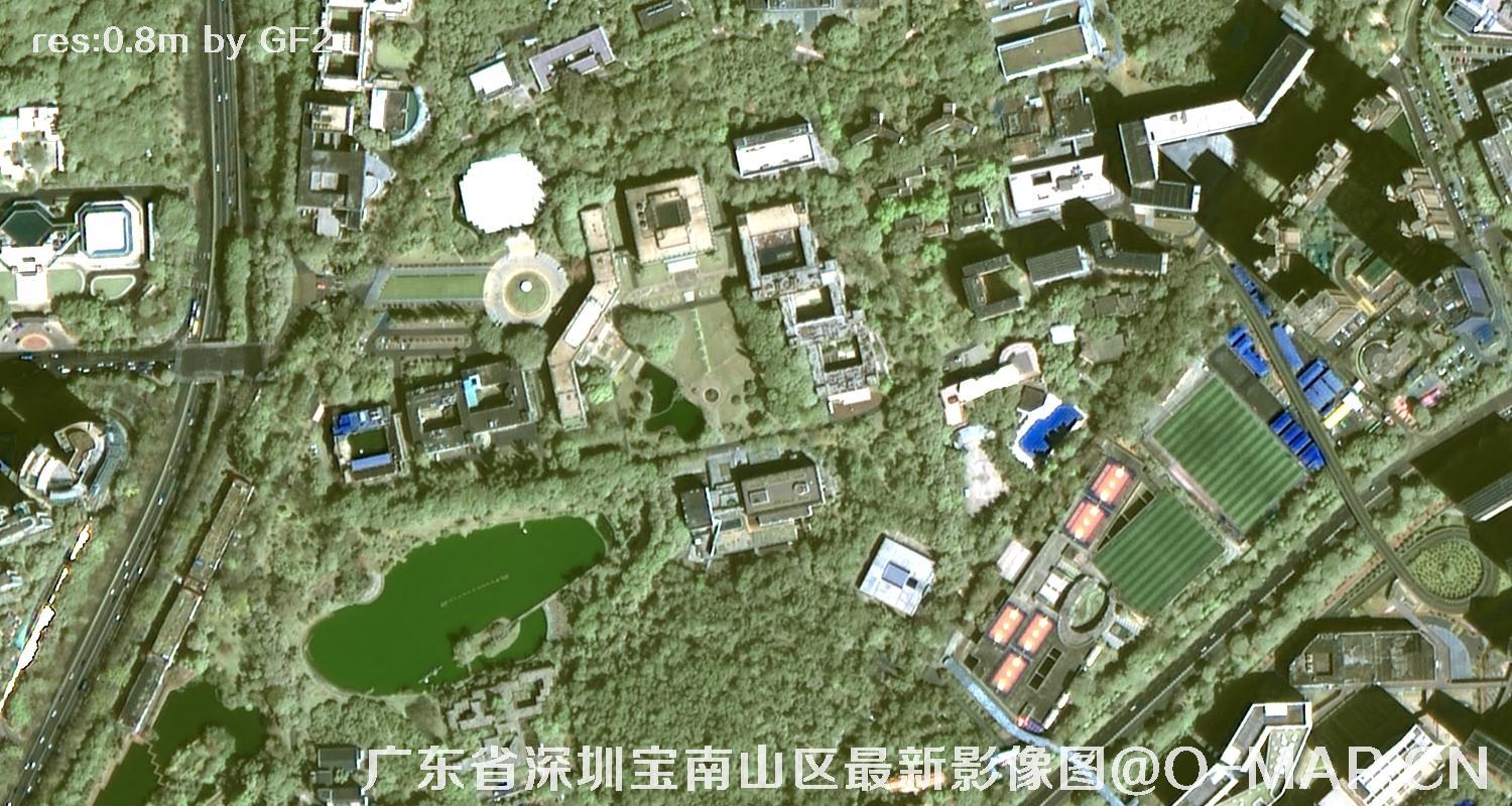 广东省深圳宝南山区最新影像图