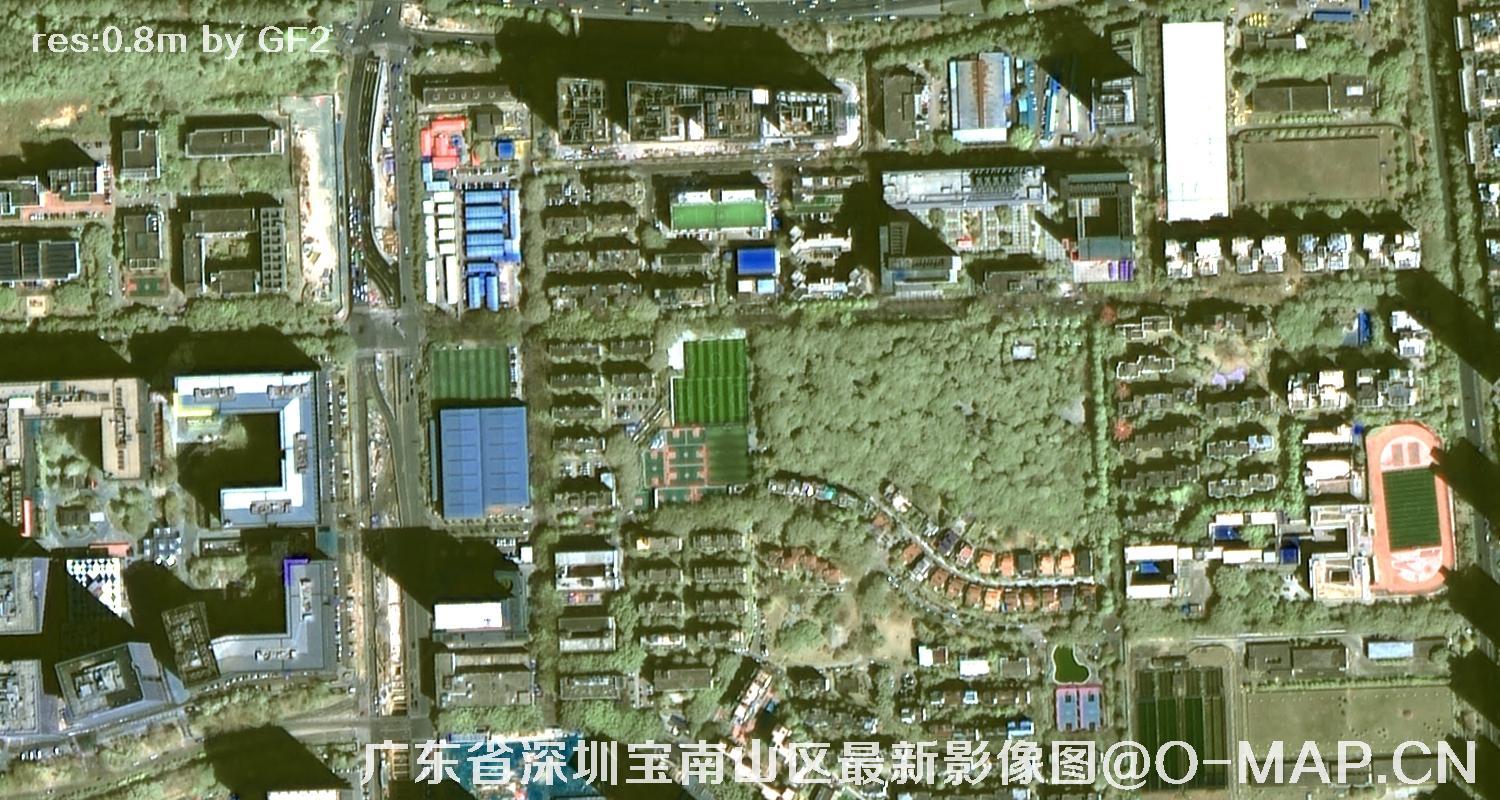 广东省深圳宝南山区最新影像图