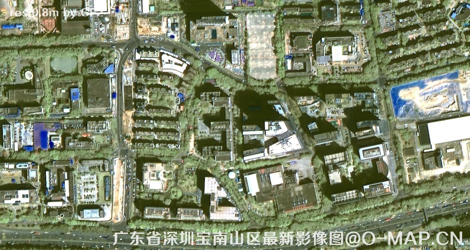 广东省深圳宝南山区最新影像图