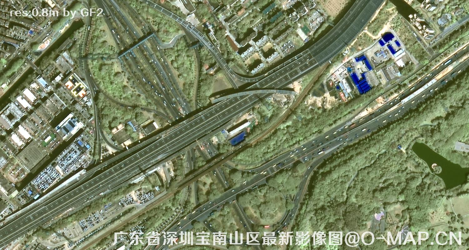 广东省深圳宝南山区最新影像图