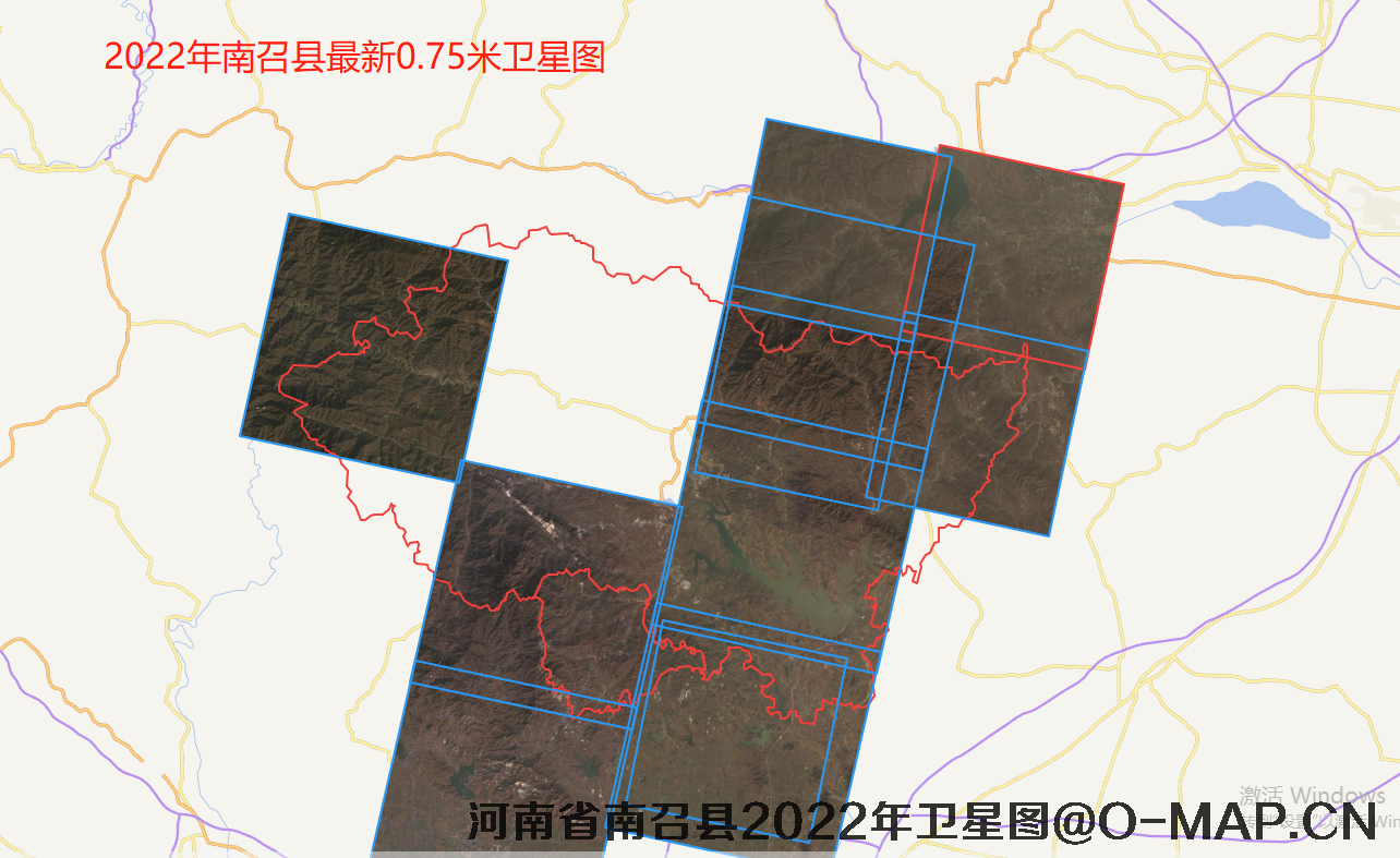 河南省南召县2022年0.75米吉林一号卫星图