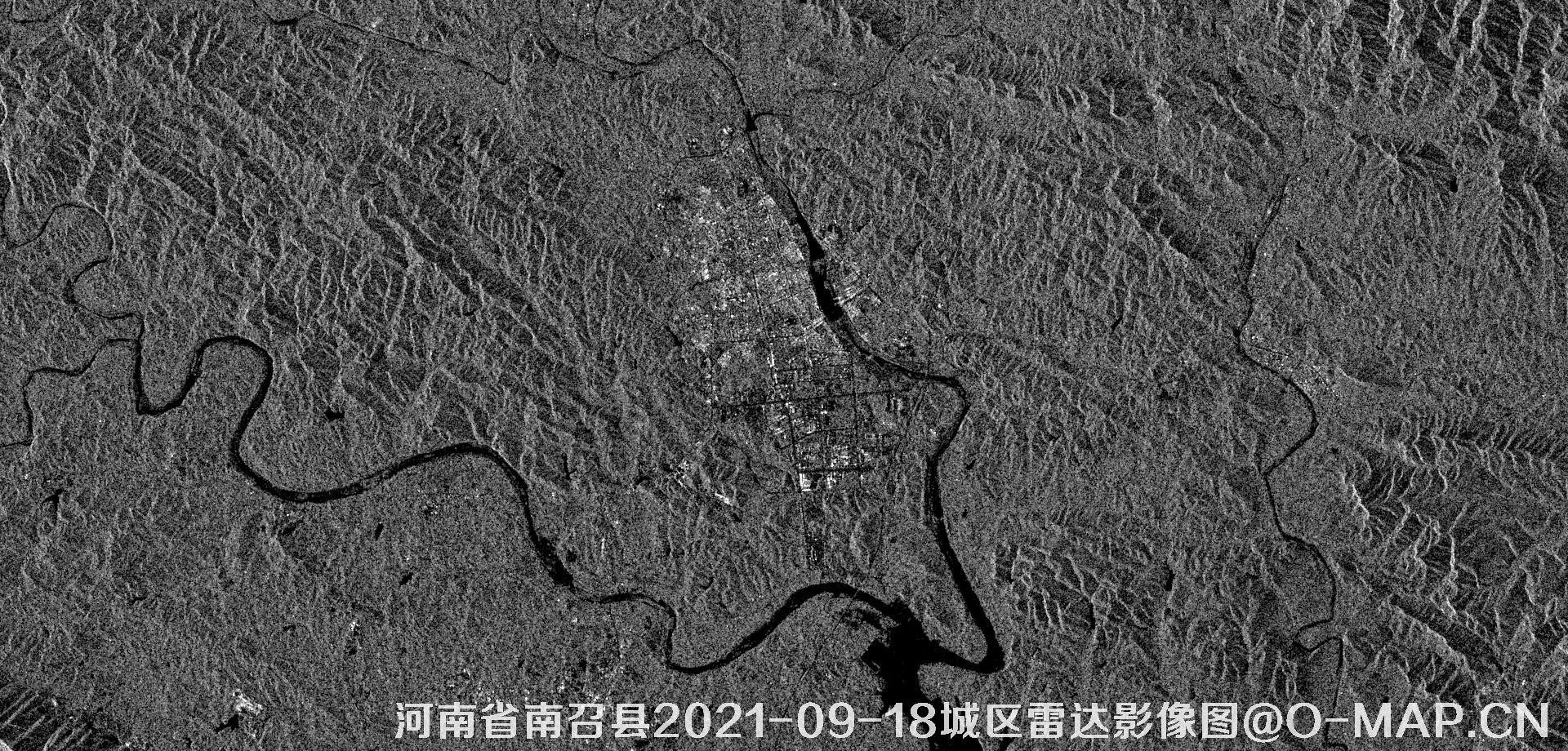 河南南阳市南召县2021-09-18城区雷达影像图