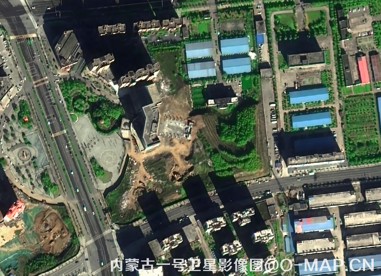 内蒙古一号卫星拍摄的0.5米分辨率卫星图
