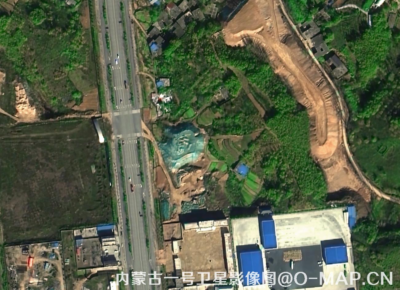内蒙古一号卫星拍摄的0.5米卫星图可用于工业园区地图