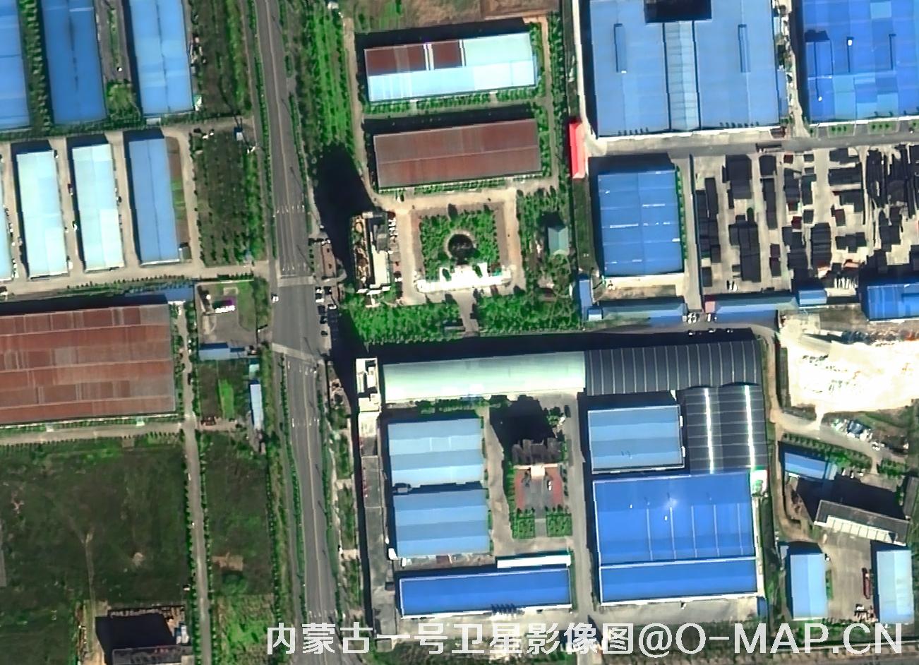 内蒙古一号卫星拍摄的0.5米工业园区影像图