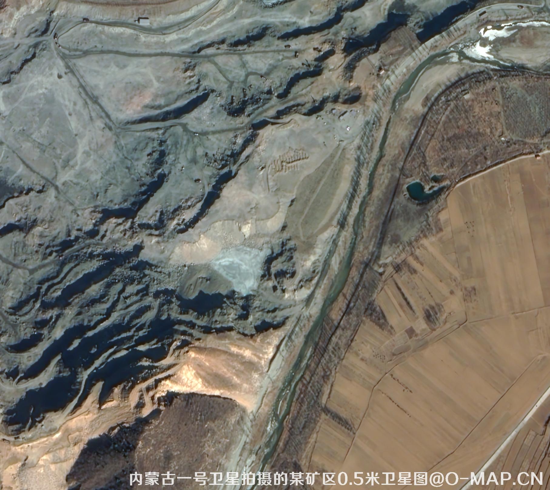 内蒙古一号卫星拍摄的河北省某矿区0.5米卫星图