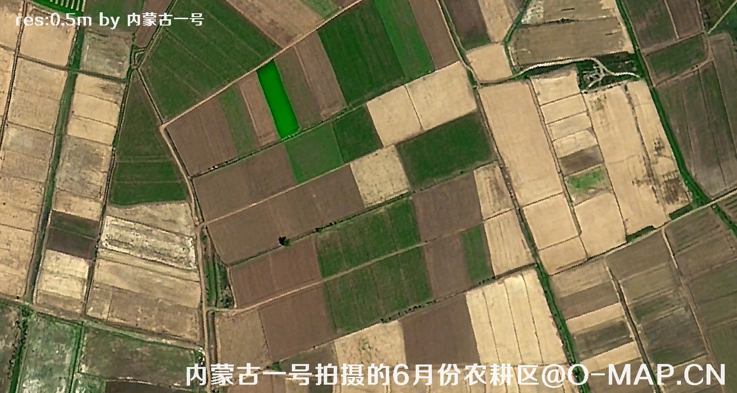 内蒙古一号拍摄的6月份农耕区