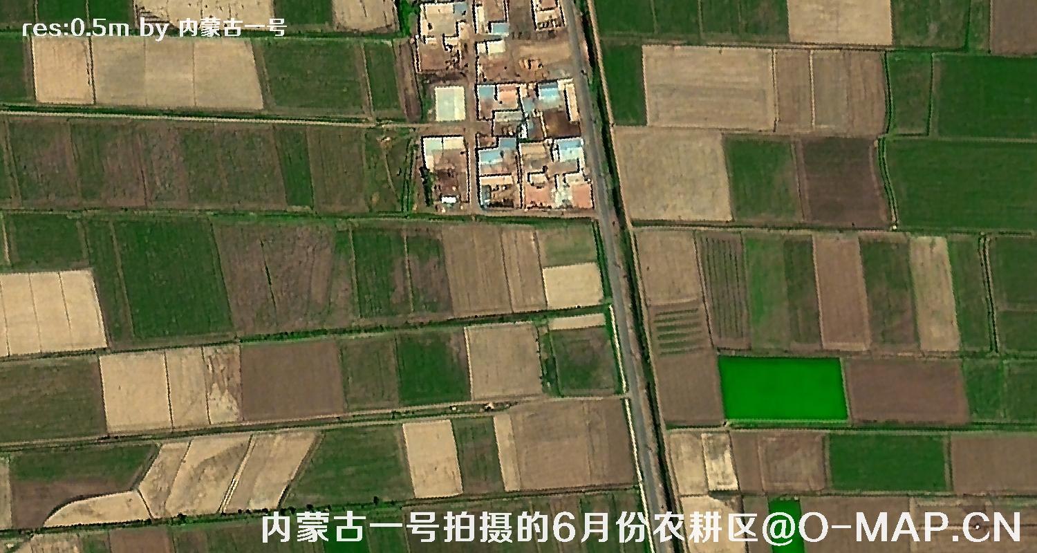 内蒙古一号拍摄的6月份农耕区