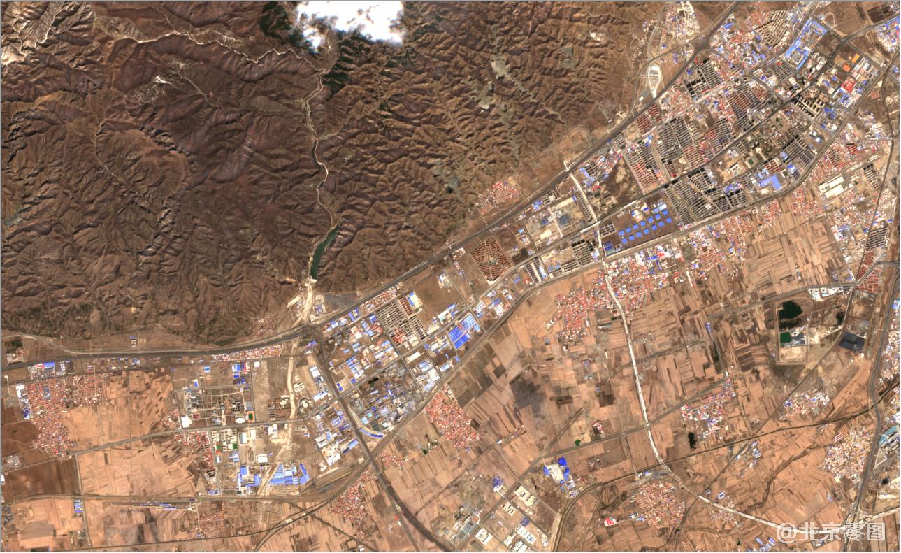 内蒙古呼和浩特2021年4月份最新卫星图
