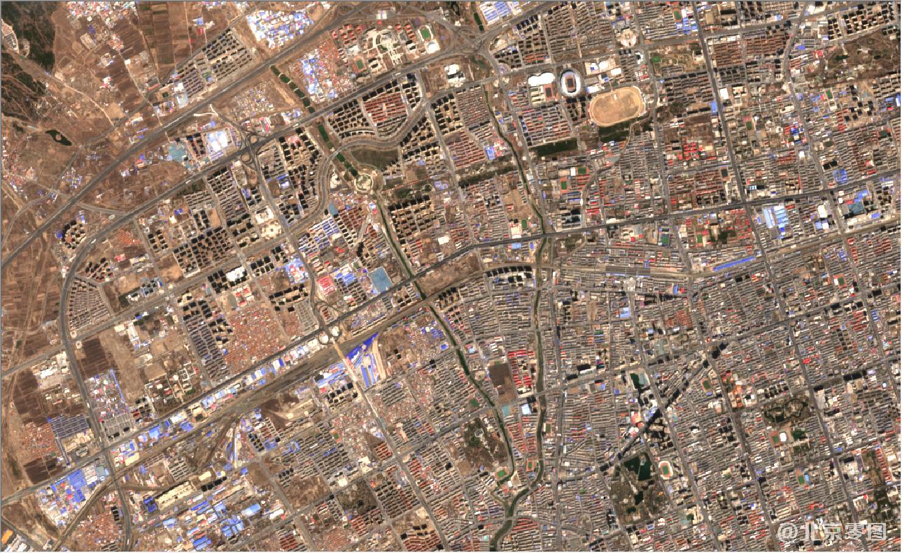 内蒙古呼和浩特2021年4月份最新卫星图