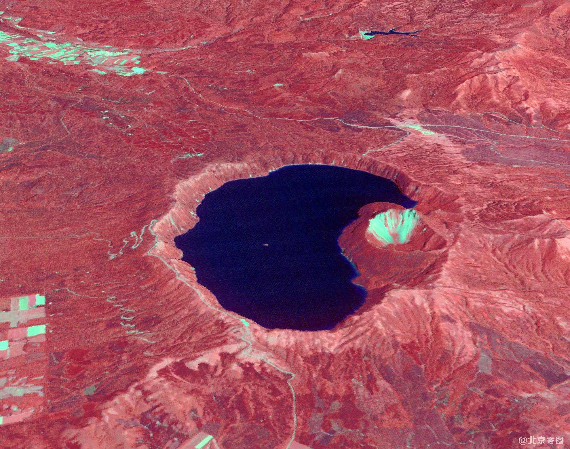 日本马舒湖卫星图-aster卫星拍摄