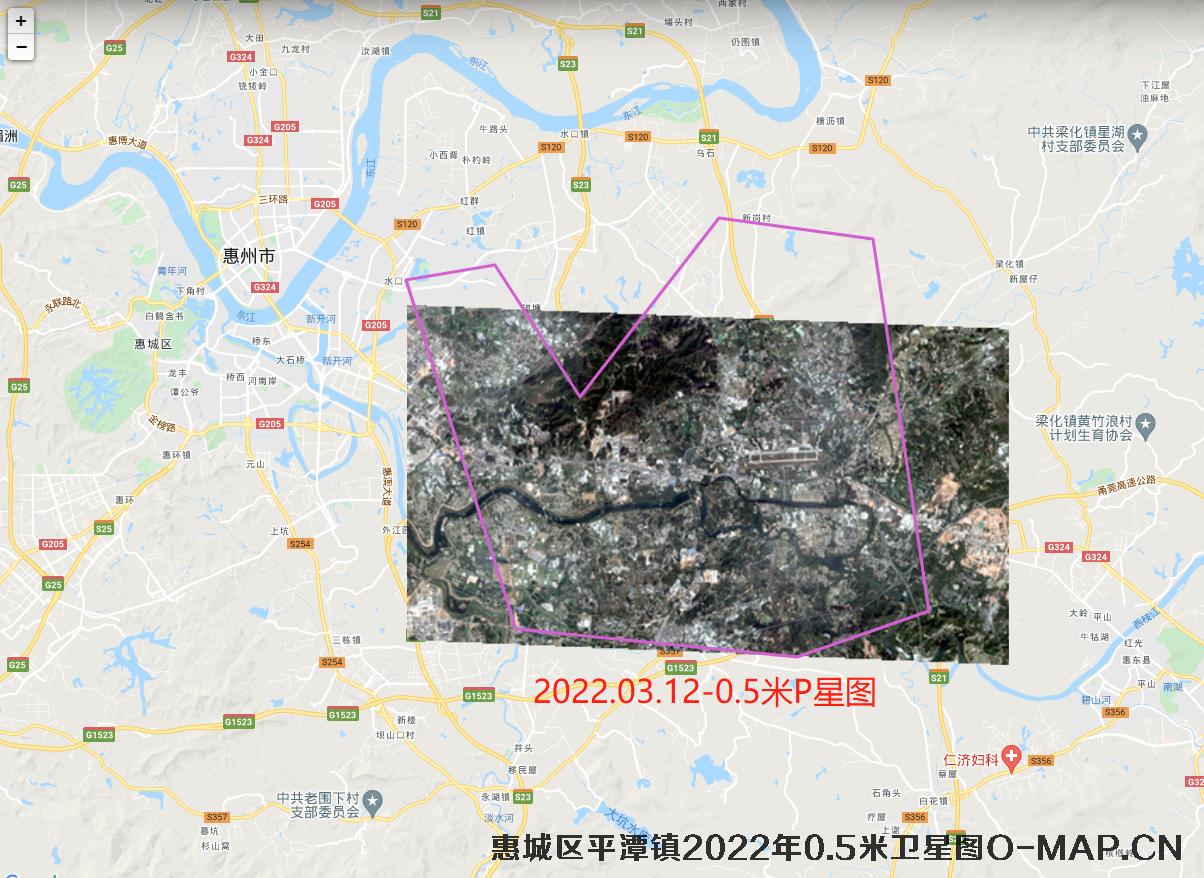 惠城区平潭镇2022年0.5米Pleiades卫星图