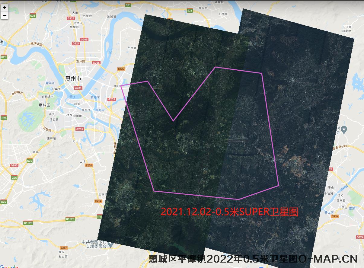 惠城区平潭镇2021年0.5米高景一号卫星图