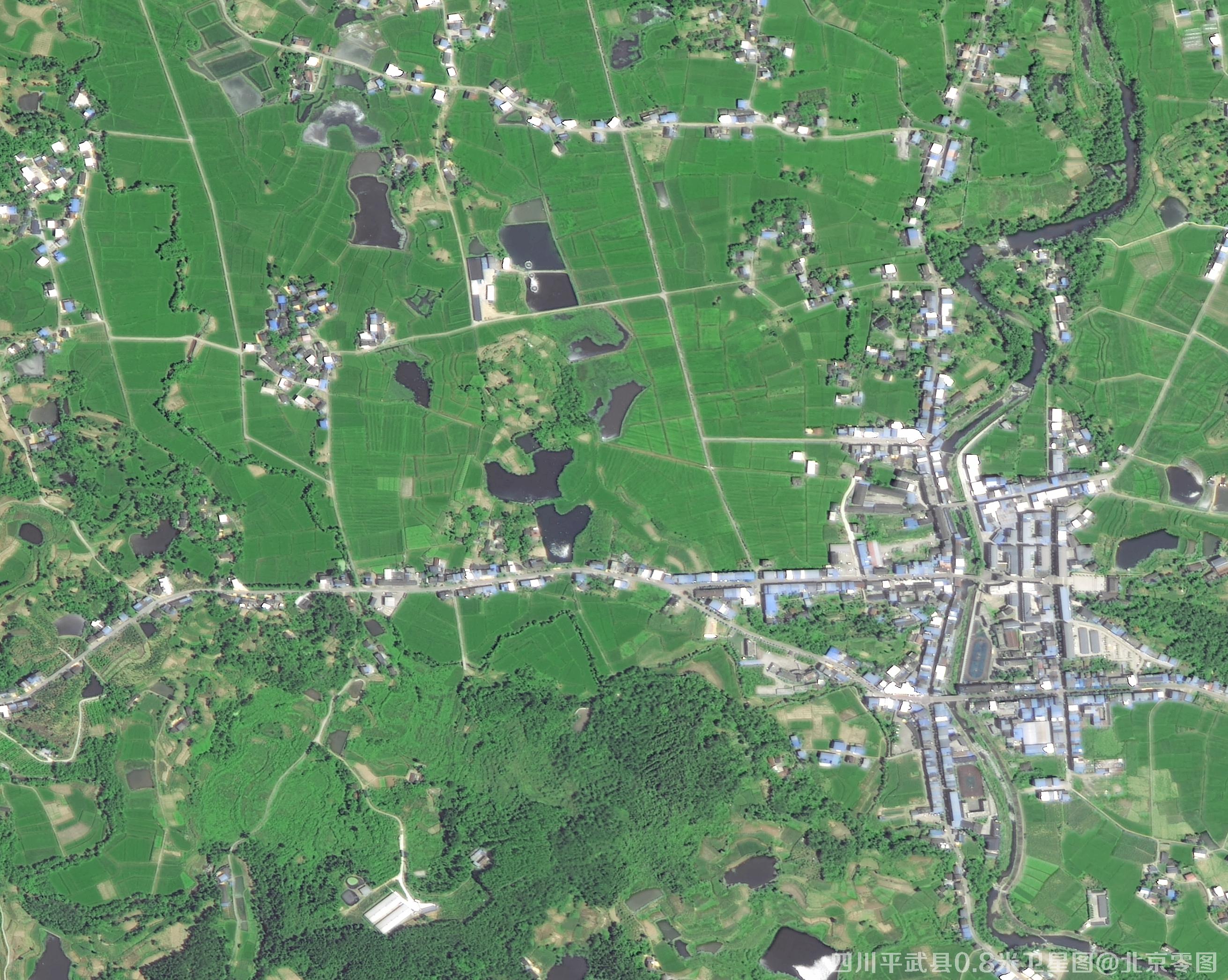 四川平武县2021年0.8米卫星图