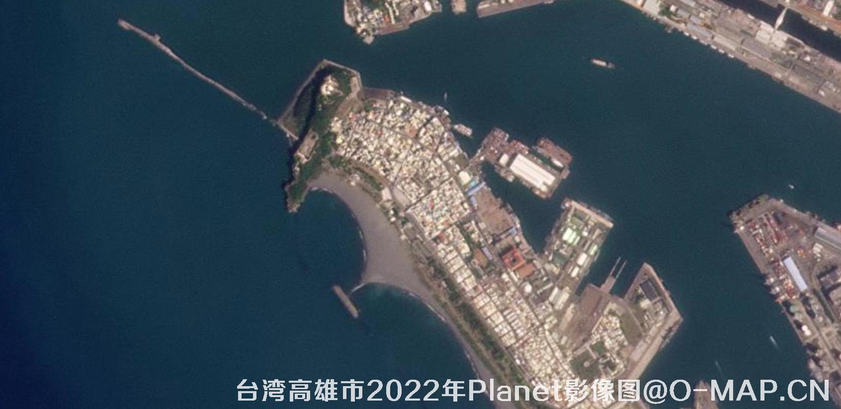 台湾高雄市2022年Planet卫星3米影像图