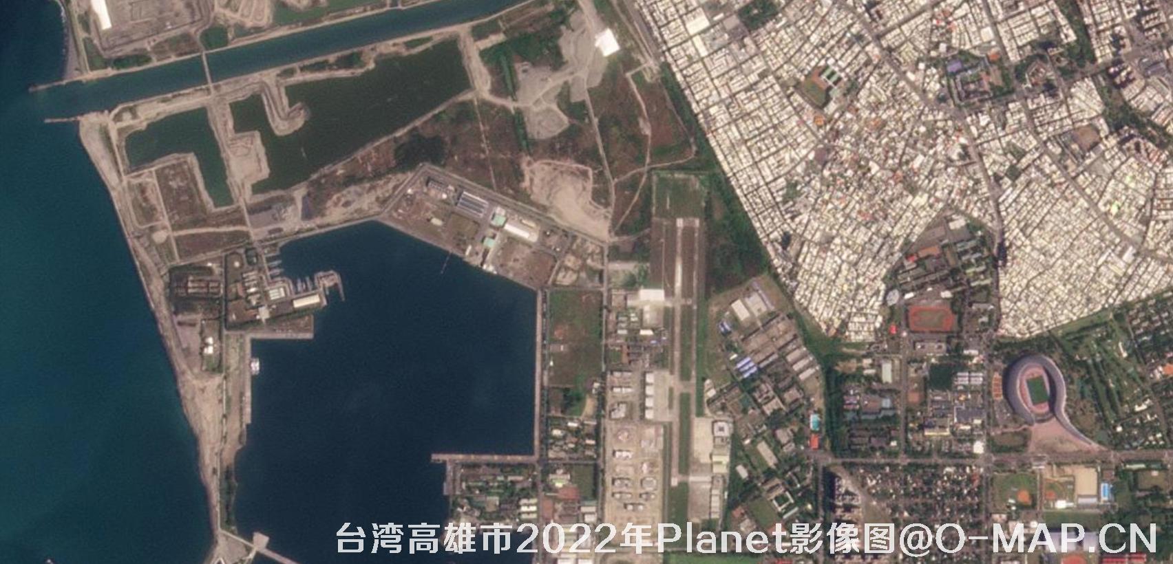 台湾高雄市2022年Planet卫星3米影像图