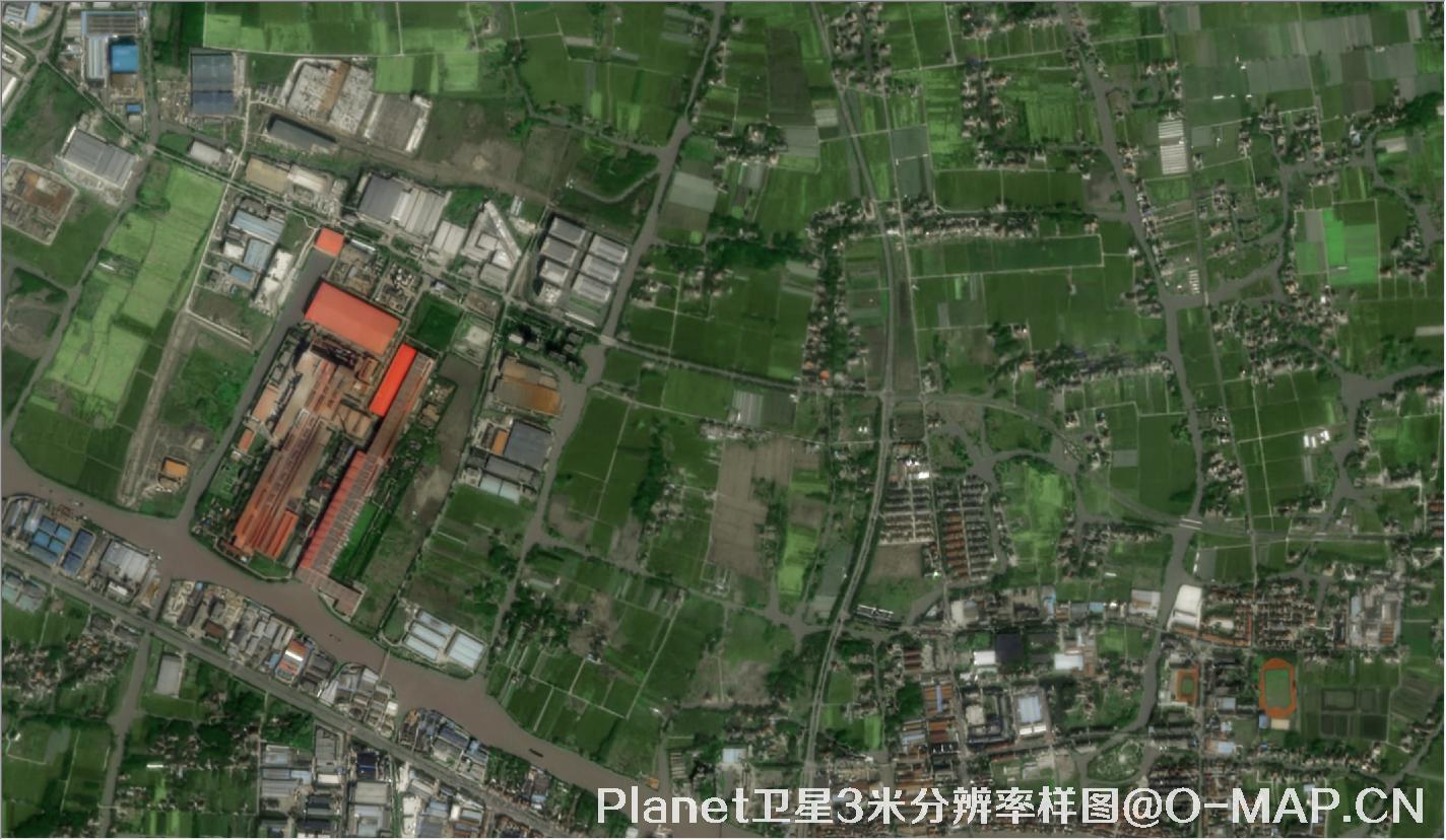 Planet卫星拍摄的3米分辨率卫星图购买样例