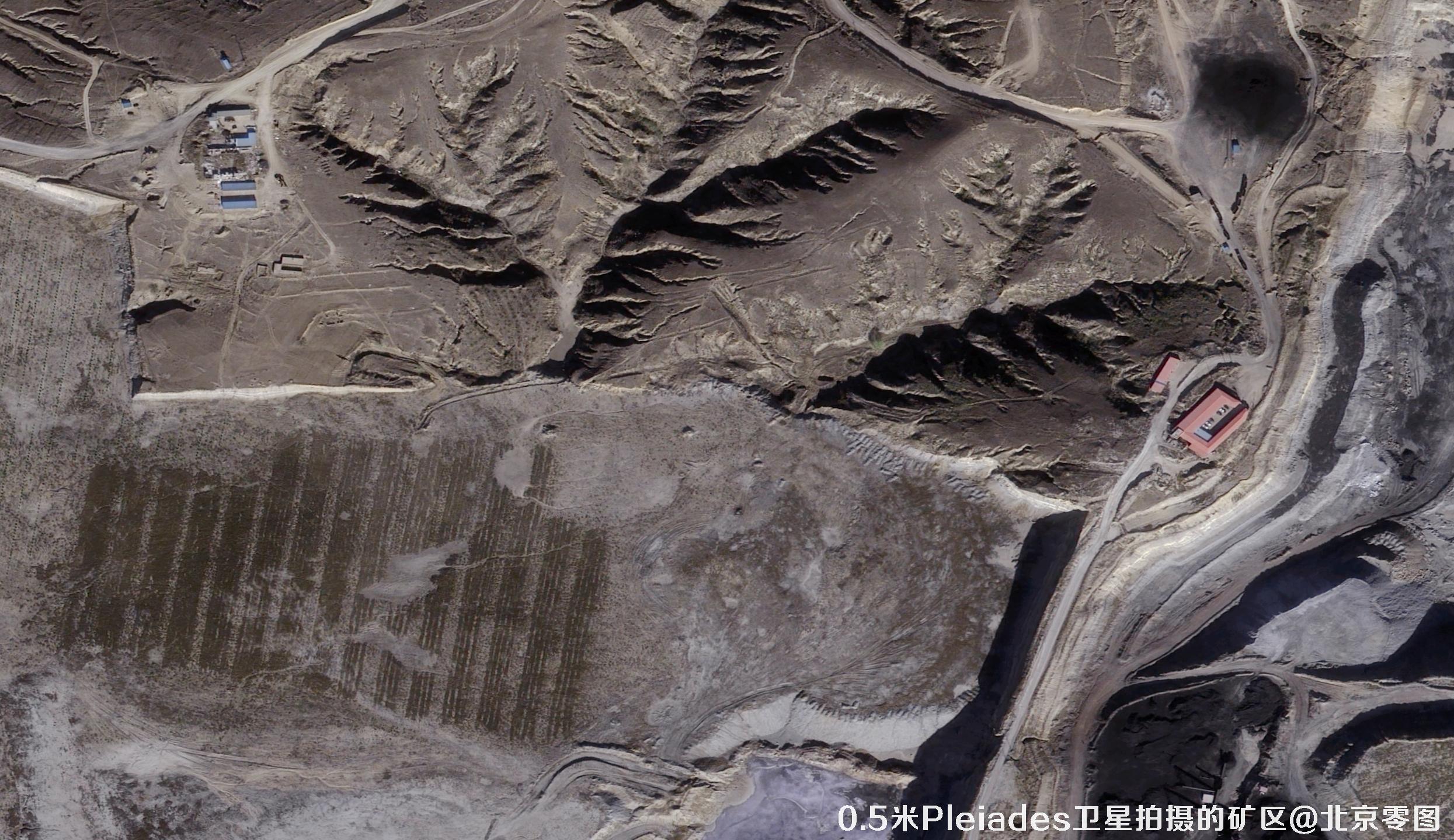 0.5米Pleiades卫星拍摄的内蒙古矿区卫星图