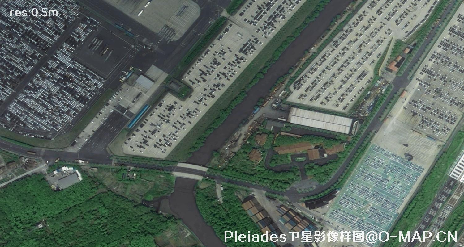 Pleiades卫星拍摄的上海市浦东区0.5米卫星图