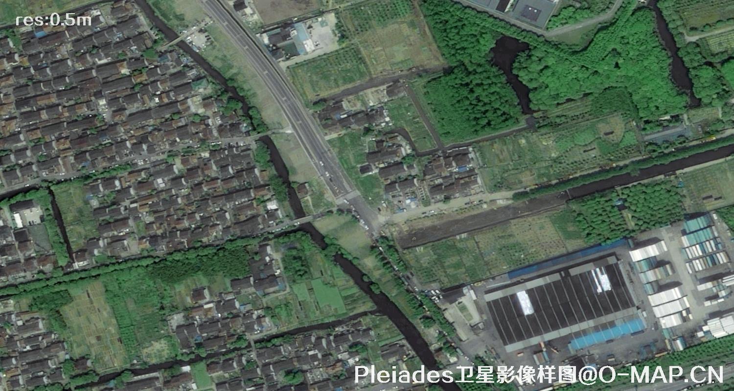 Pleiades卫星拍摄的上海市浦东区0.5米卫星图