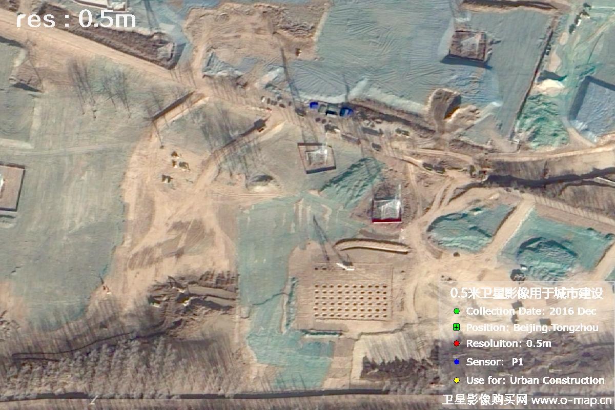 北京通州区2016年0.5米城市建设卫星影像图