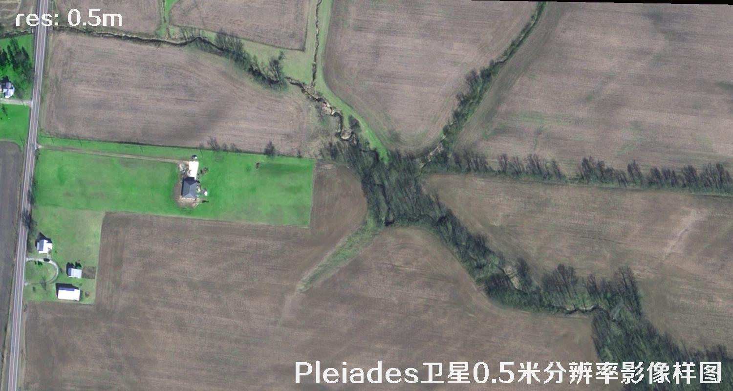22张Pleiades卫星拍摄的0.5米分辨率影像样图