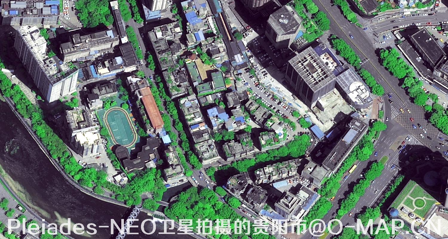 0.3米分辨率Pleiades-NEO卫星拍摄的贵阳市影像图