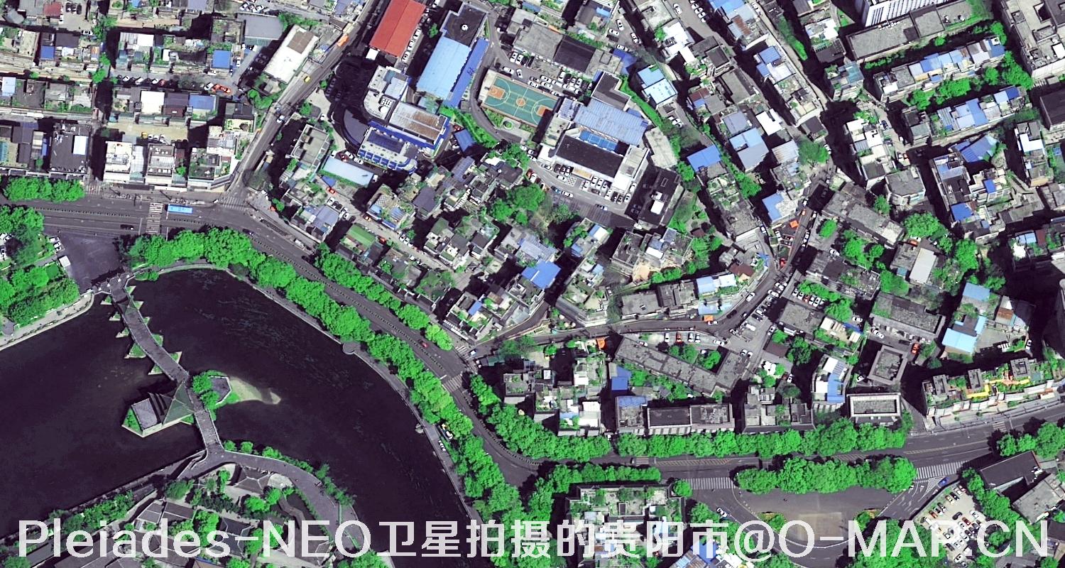 0.3米分辨率Pleiades-NEO卫星拍摄的贵阳市影像图