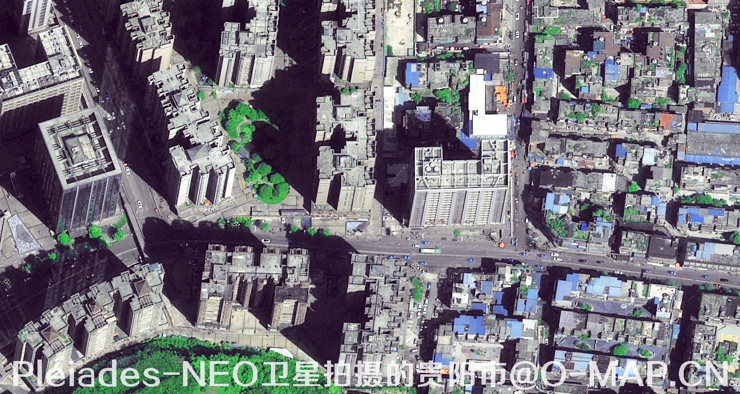 0.3米分辨率Pleiades-NEO卫星拍摄的贵阳市影像图