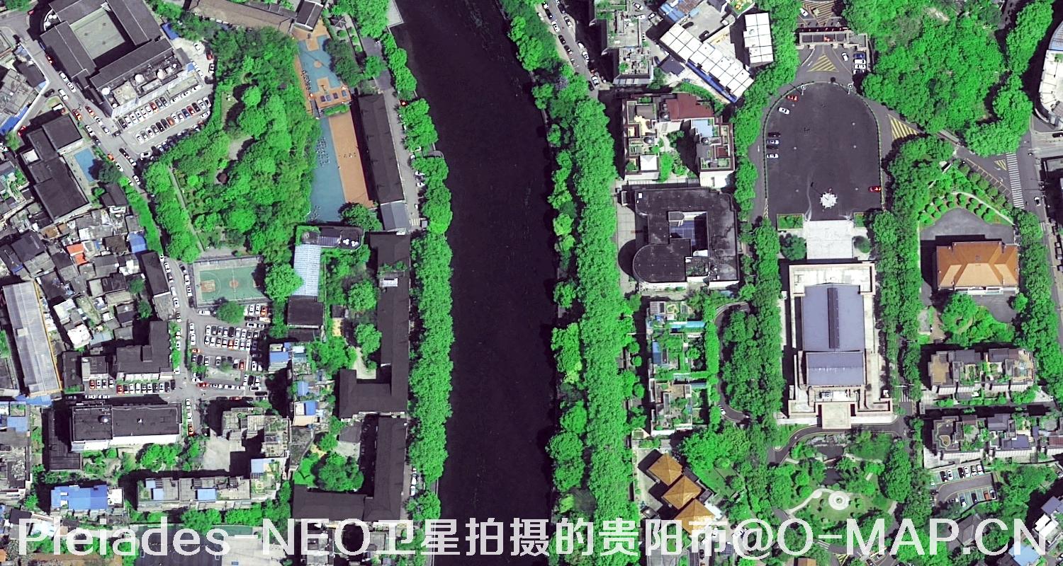 0.3米分辨率Pleiades-NEO卫星拍摄的贵阳市影像图