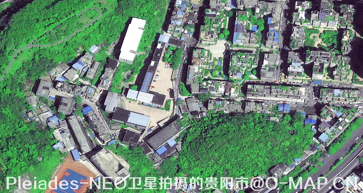 0.3米分辨率Pleiades-NEO卫星拍摄的贵阳市影像图
