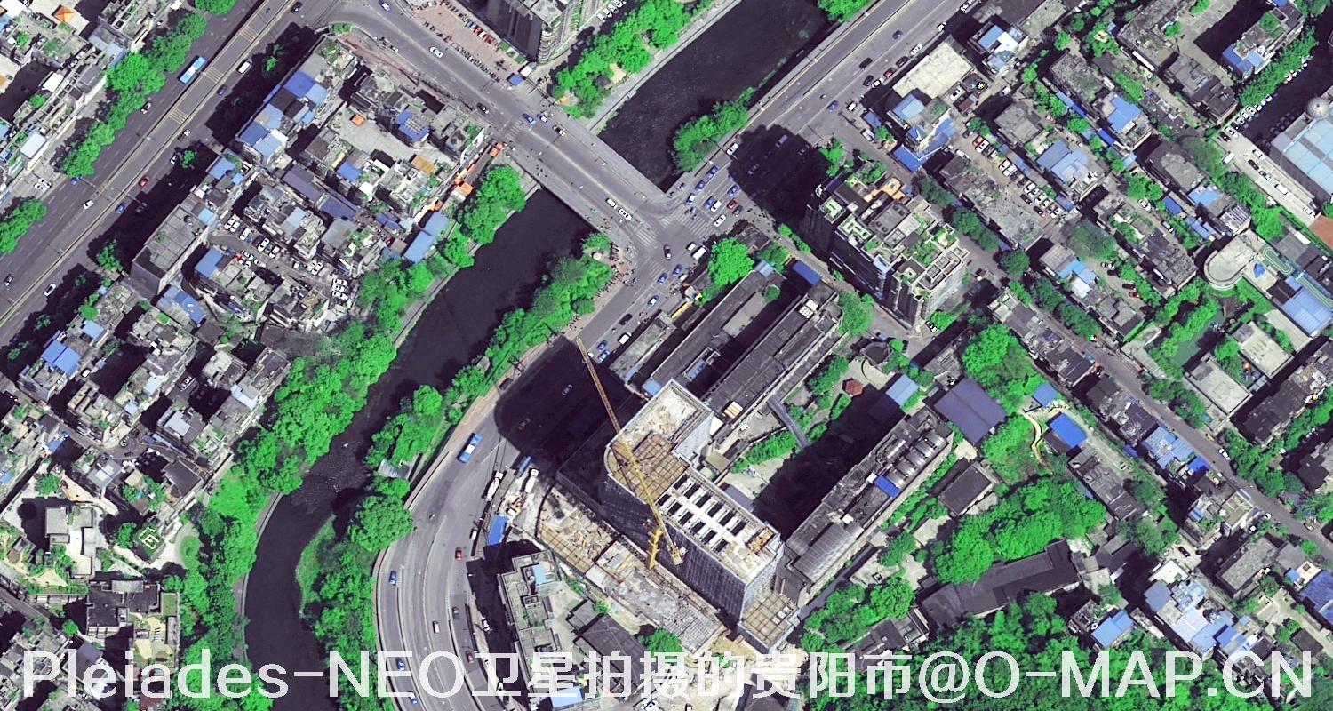 0.3米分辨率Pleiades-NEO卫星拍摄的贵阳市影像图