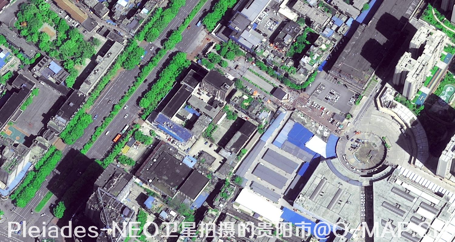 0.3米分辨率Pleiades-NEO卫星拍摄的贵阳市影像图