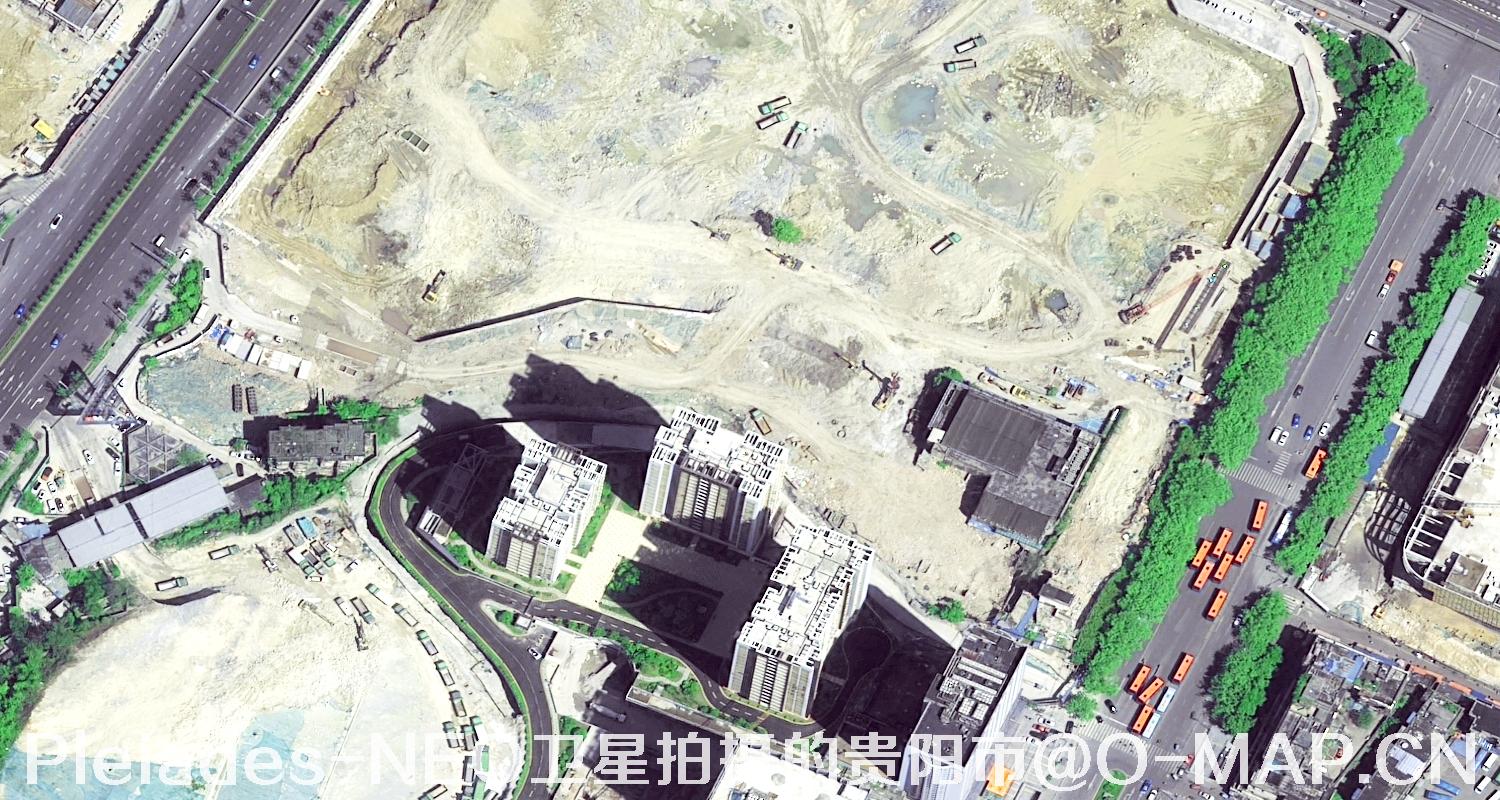 0.3米分辨率Pleiades-NEO卫星拍摄的贵阳市影像图