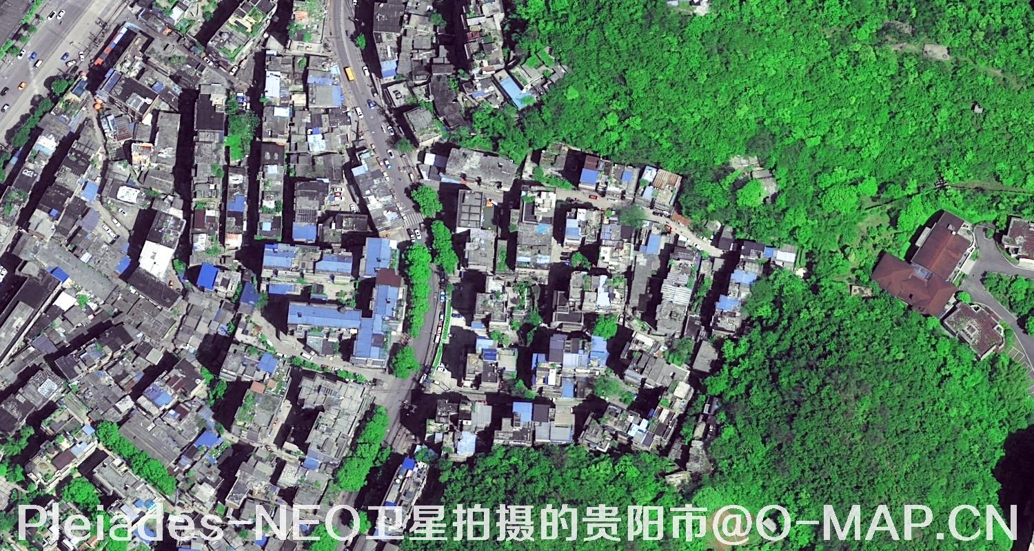 0.3米分辨率Pleiades-NEO卫星拍摄的贵阳市影像图