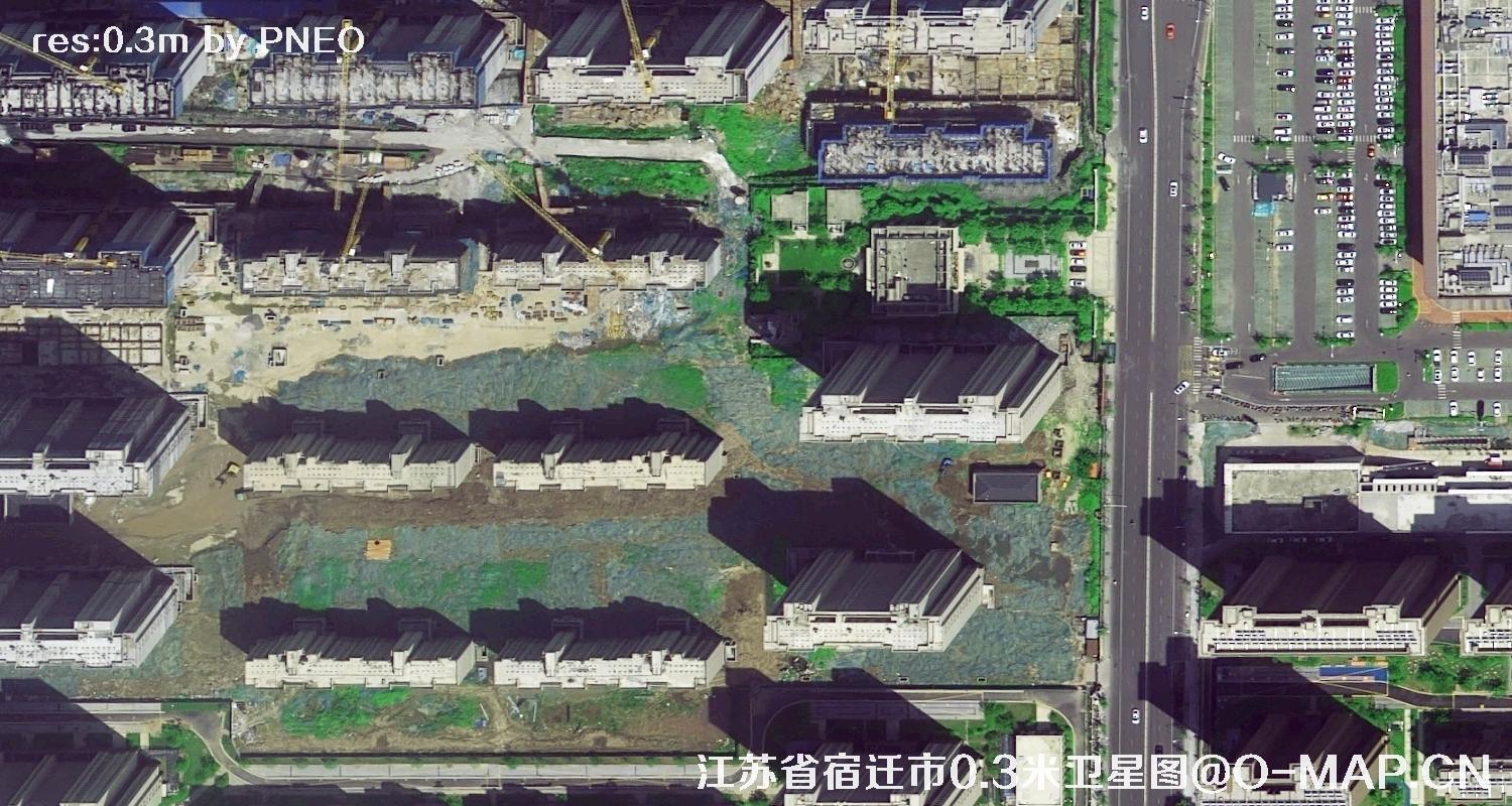 PNEO卫星拍摄的江苏省宿迁市0.3米卫星图