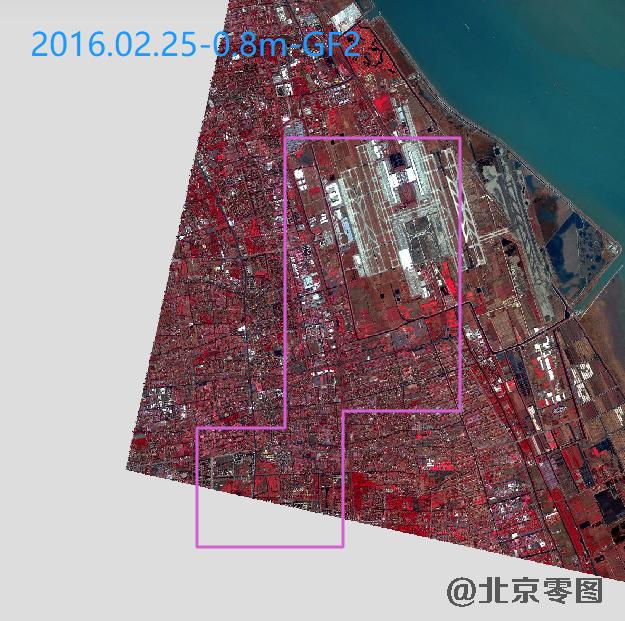 浦东机场卫星影像查询结果